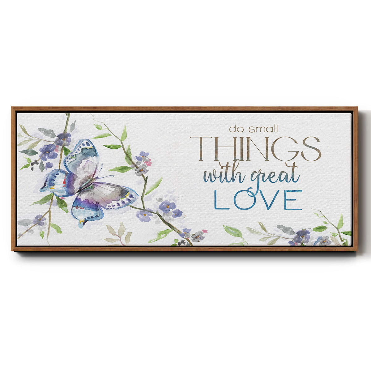 Small Things, Great Love - Floater Framed Canvas Print