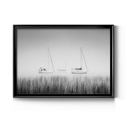 Island Boat - Modern Framed Canvas Print