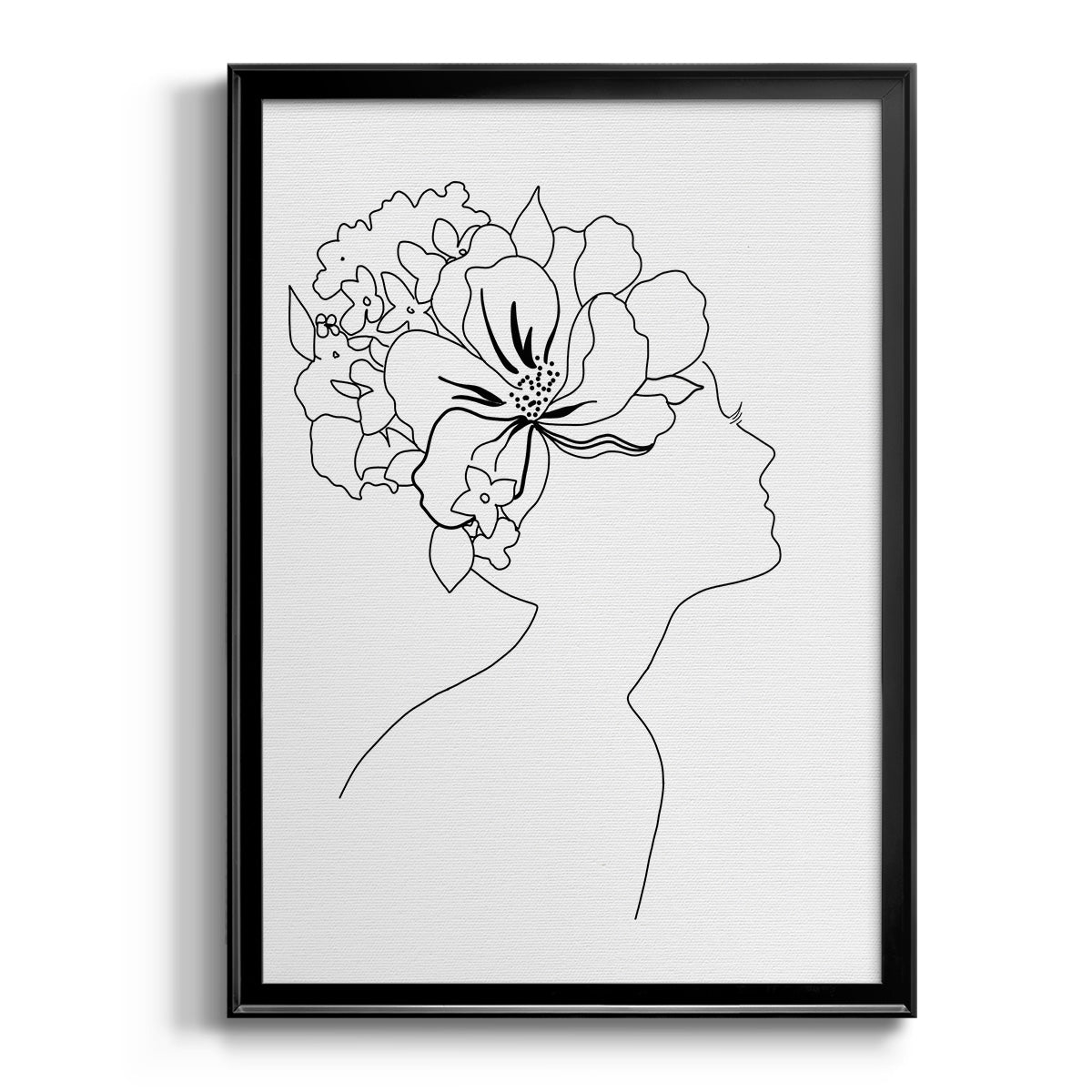 Fashion Floral Sketch I - Modern Framed Canvas Print