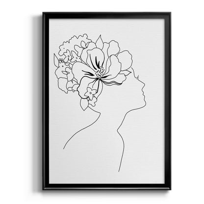 Fashion Floral Sketch I - Modern Framed Canvas Print