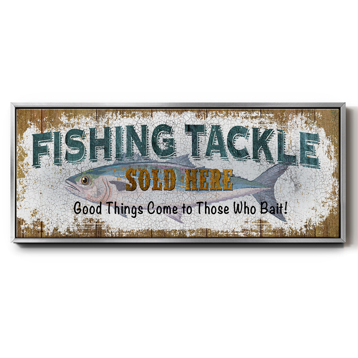 Fishing Tackle - Floater Framed Canvas Print