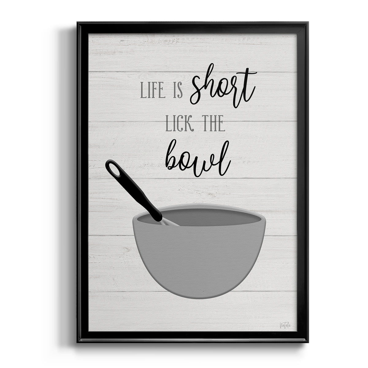 Lick the Bowl - Modern Framed Canvas Print