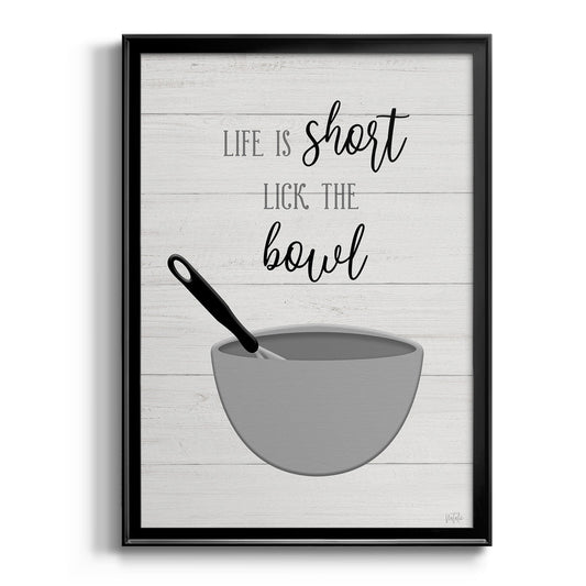 Lick the Bowl - Modern Framed Canvas Print
