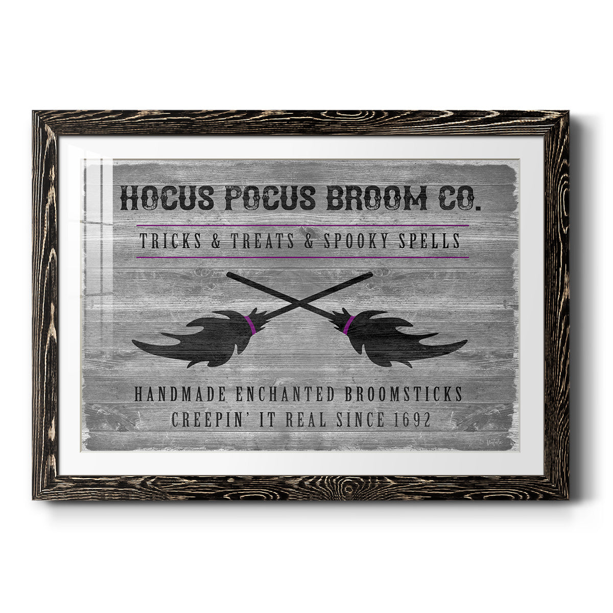 Hocus Pocus Broom Co. - Barnwood Framed Art Print