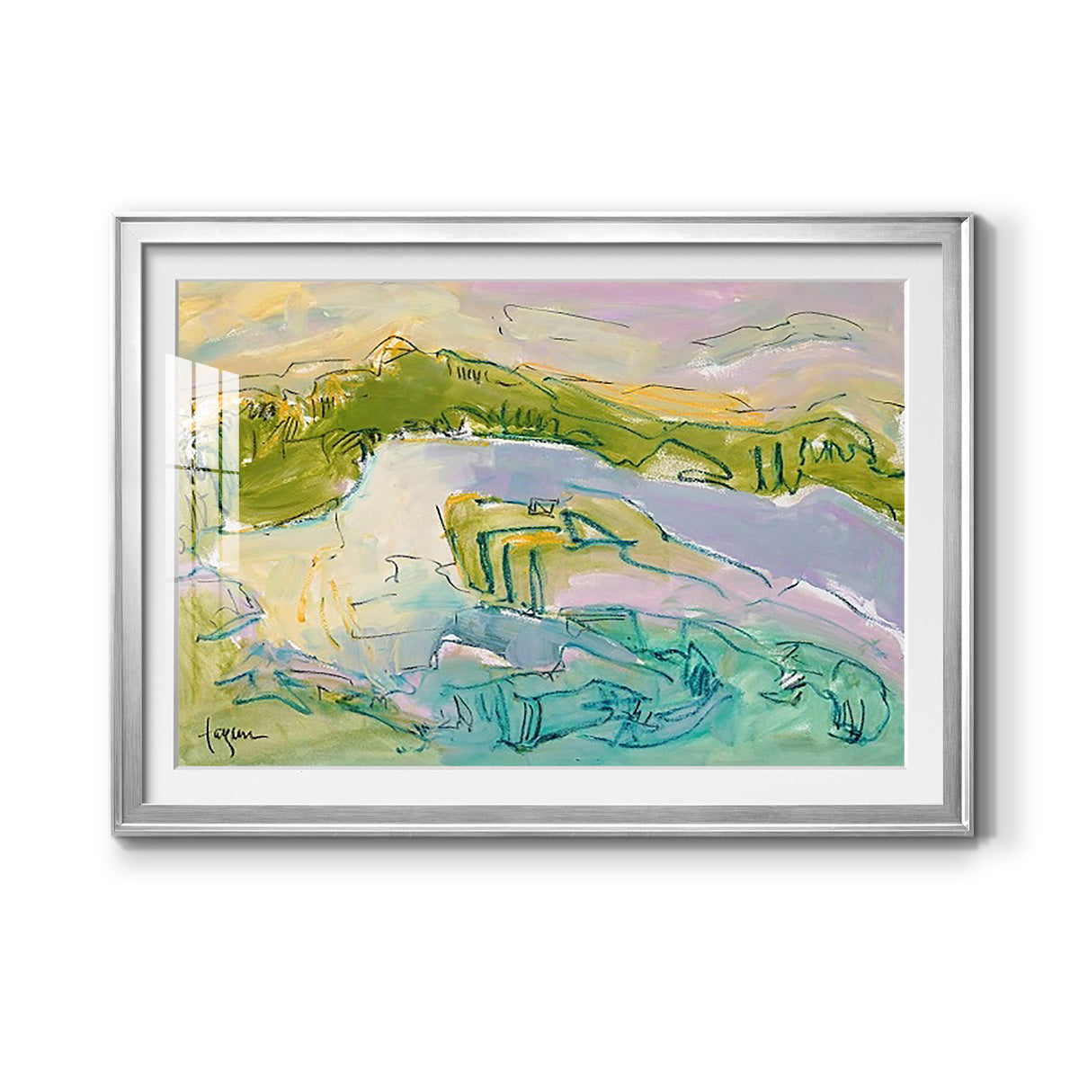 Treasured Island - Modern Framed Art Print