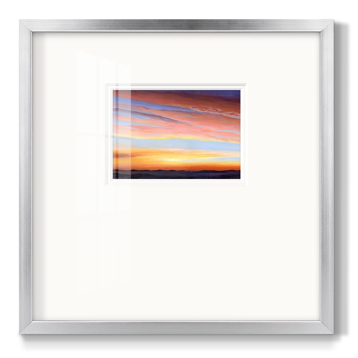 Ignited Dusk III - Double Matboard Framed Print