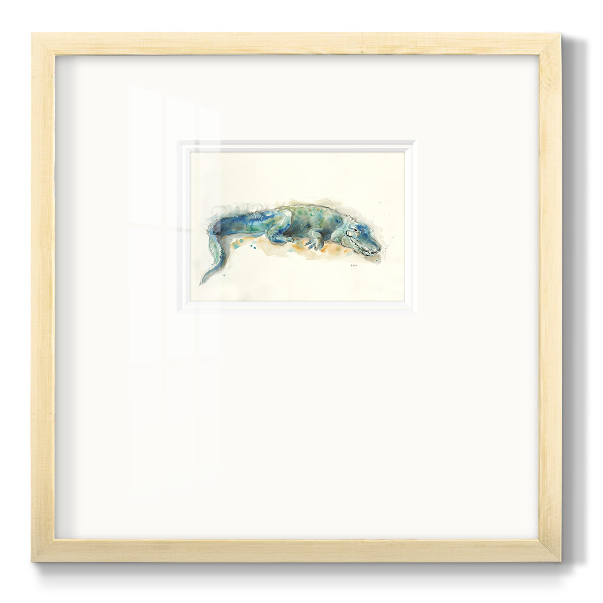 Alligator - Double Matboard Framed Print