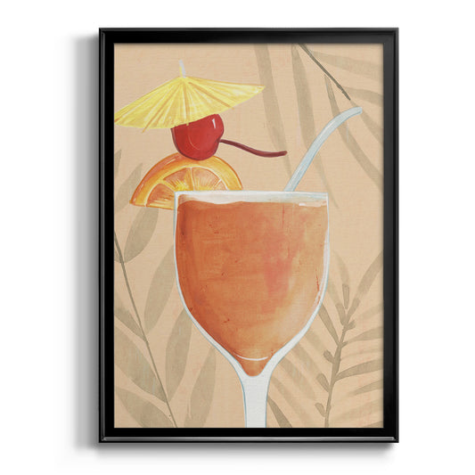 Tropical Cocktail I - Modern Framed Canvas Print