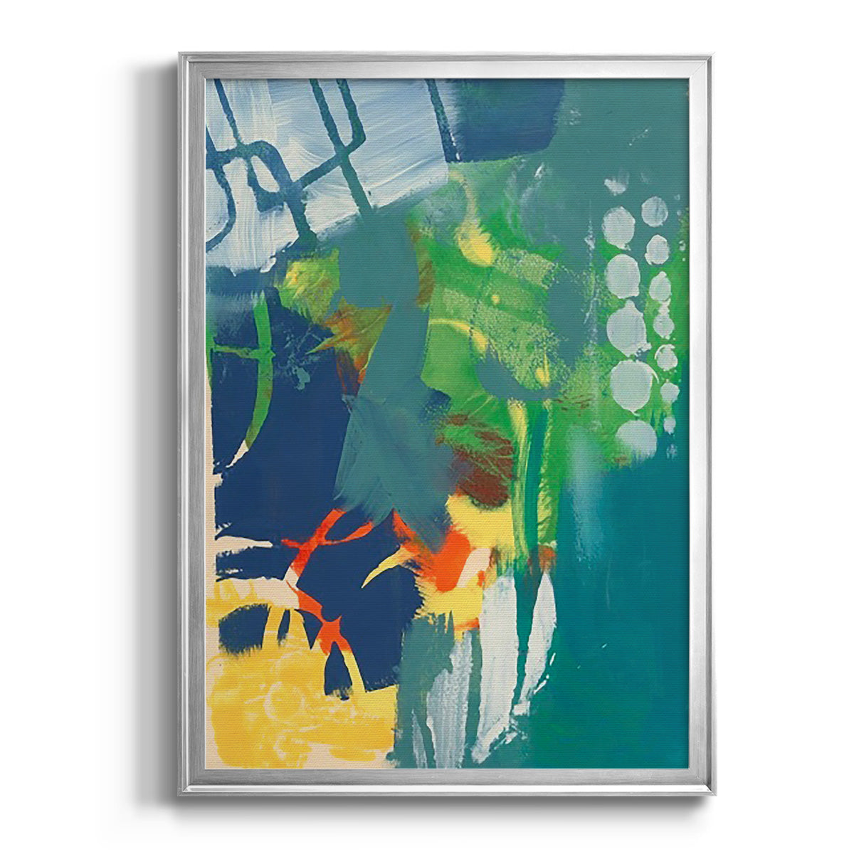 Tropical Graphics III - Modern Framed Canvas Print