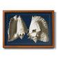 Conch Shells on Navy I Premium Framed Canvas- Ready to Hang