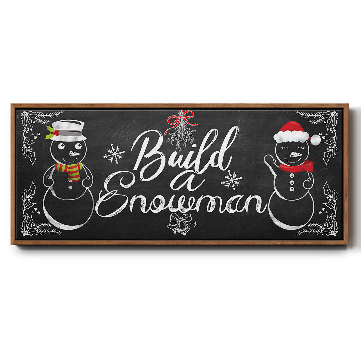 Build a Snowman - Floater Framed Canvas Print