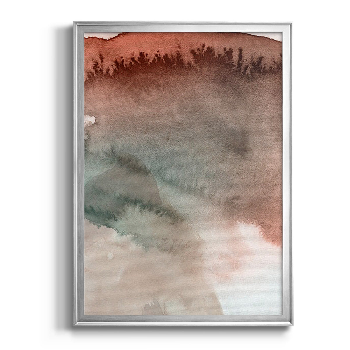 Red Ochre Abstract IV - Modern Framed Canvas Print