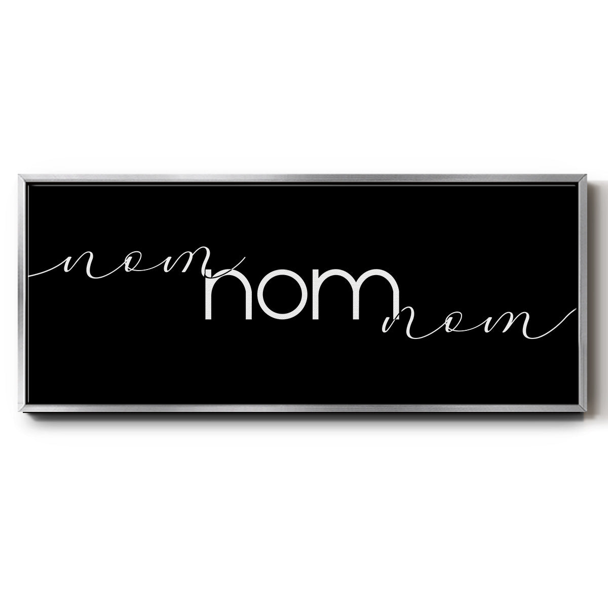 Nom Nom Nom - Floater Framed Canvas Print