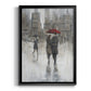 Rain in The City II - Modern Framed Canvas Print