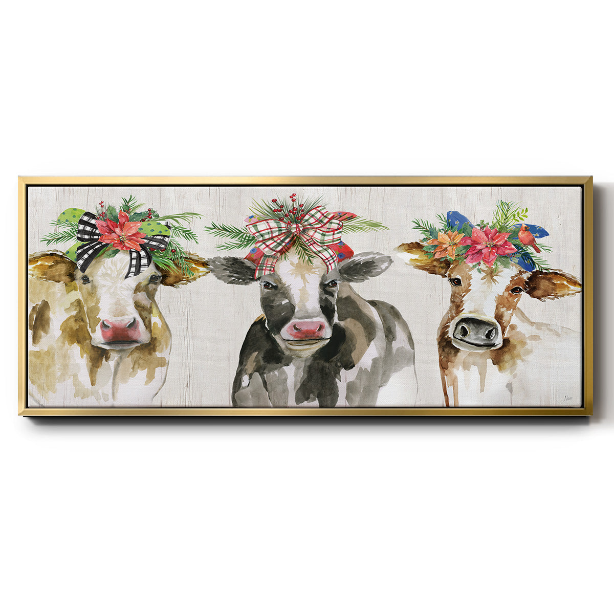 Holiday Gals - Floater Framed Canvas Print