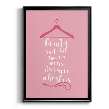 Beauty in Pink - Modern Framed Canvas Print