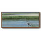 Wading at Dusk - Floater Framed Canvas Print