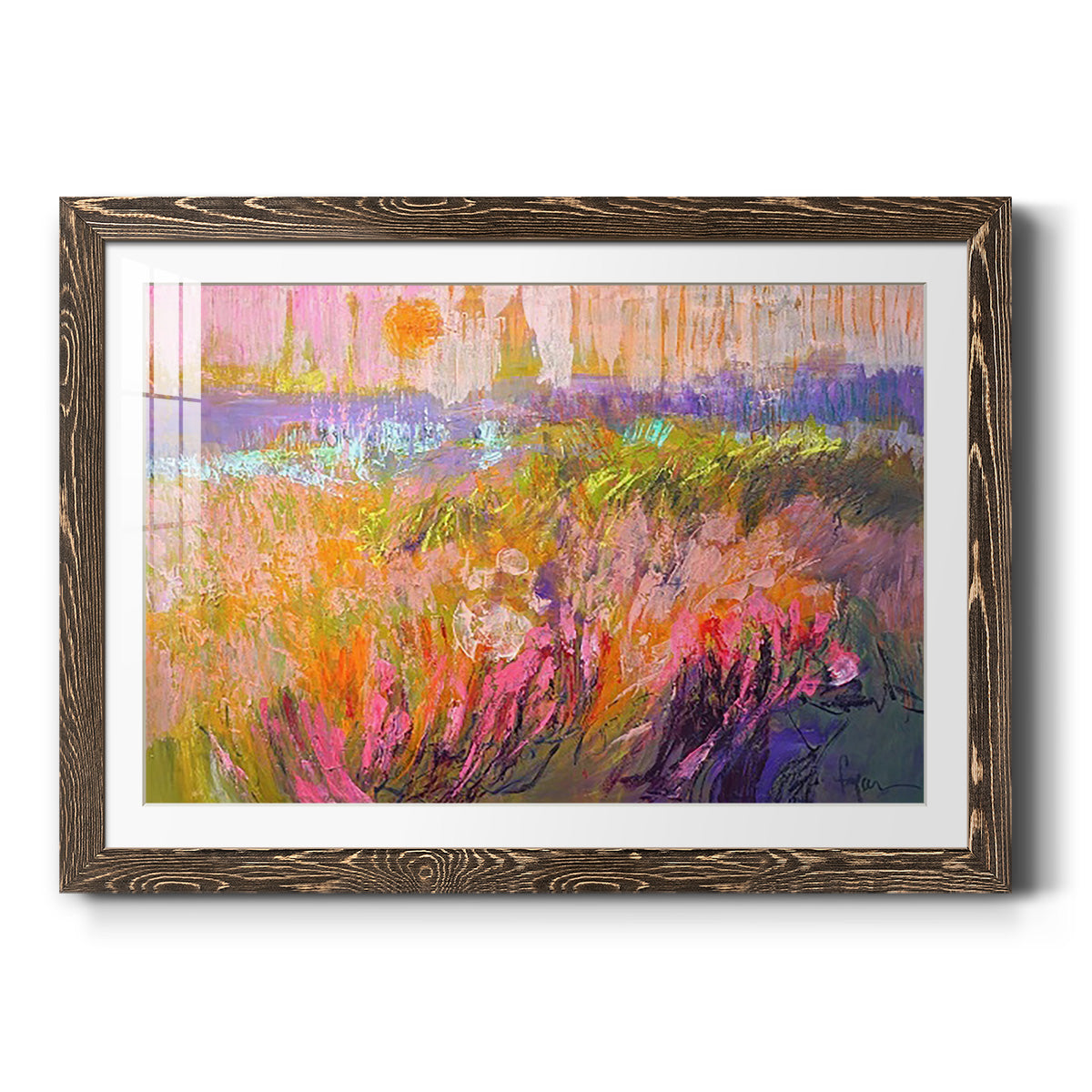 Among the Green Pastures VI - Barnwood Framed Art Print