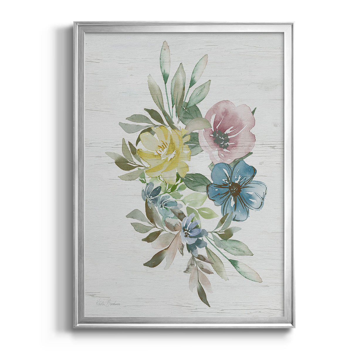 Spring Meadow Arrangement I - Modern Framed Canvas Print