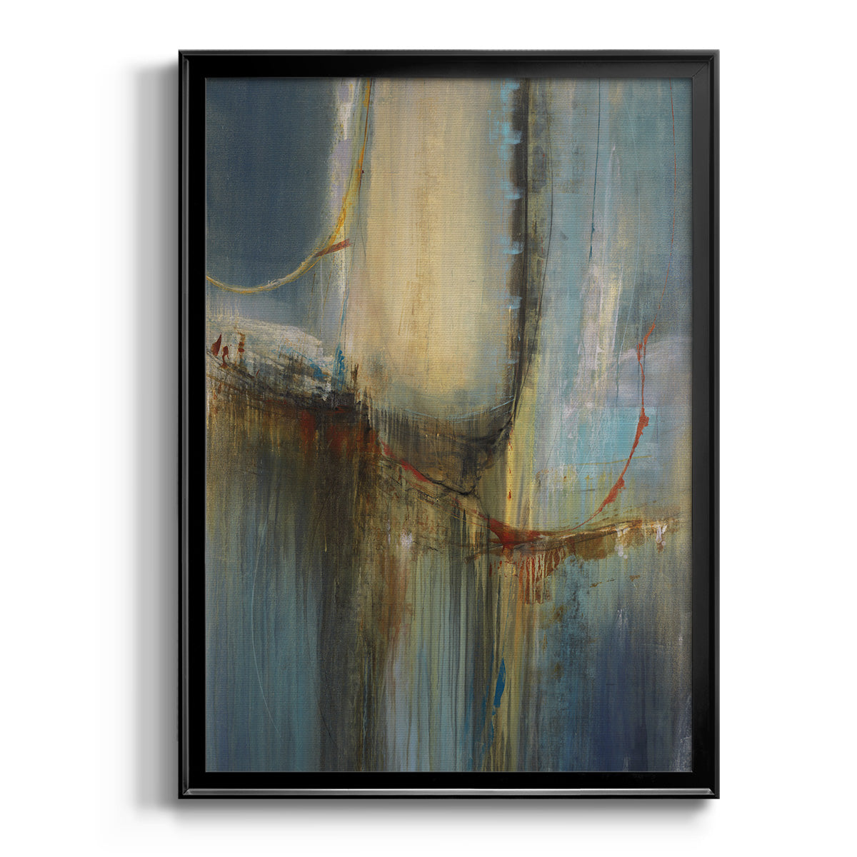 Moon Shadows - Modern Framed Canvas Print