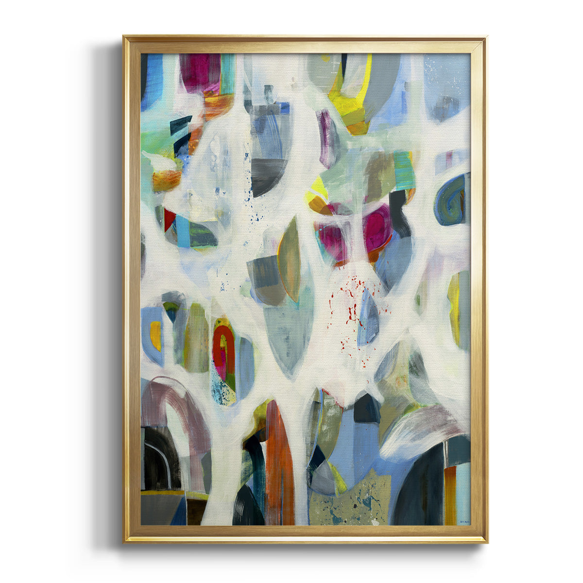 Interaction - Modern Framed Canvas Print