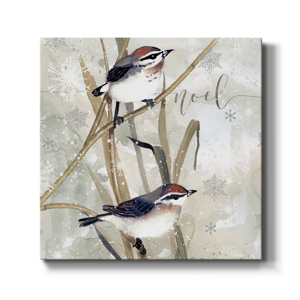 Winter Birds Noel-Premium Gallery Wrapped Canvas - Ready to Hang