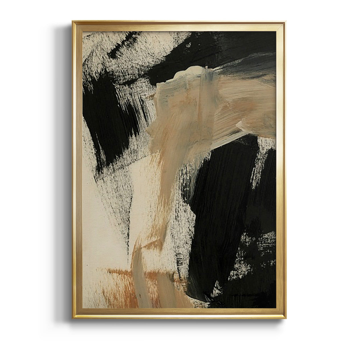 Baked Paintstrokes IV - Modern Framed Canvas Print
