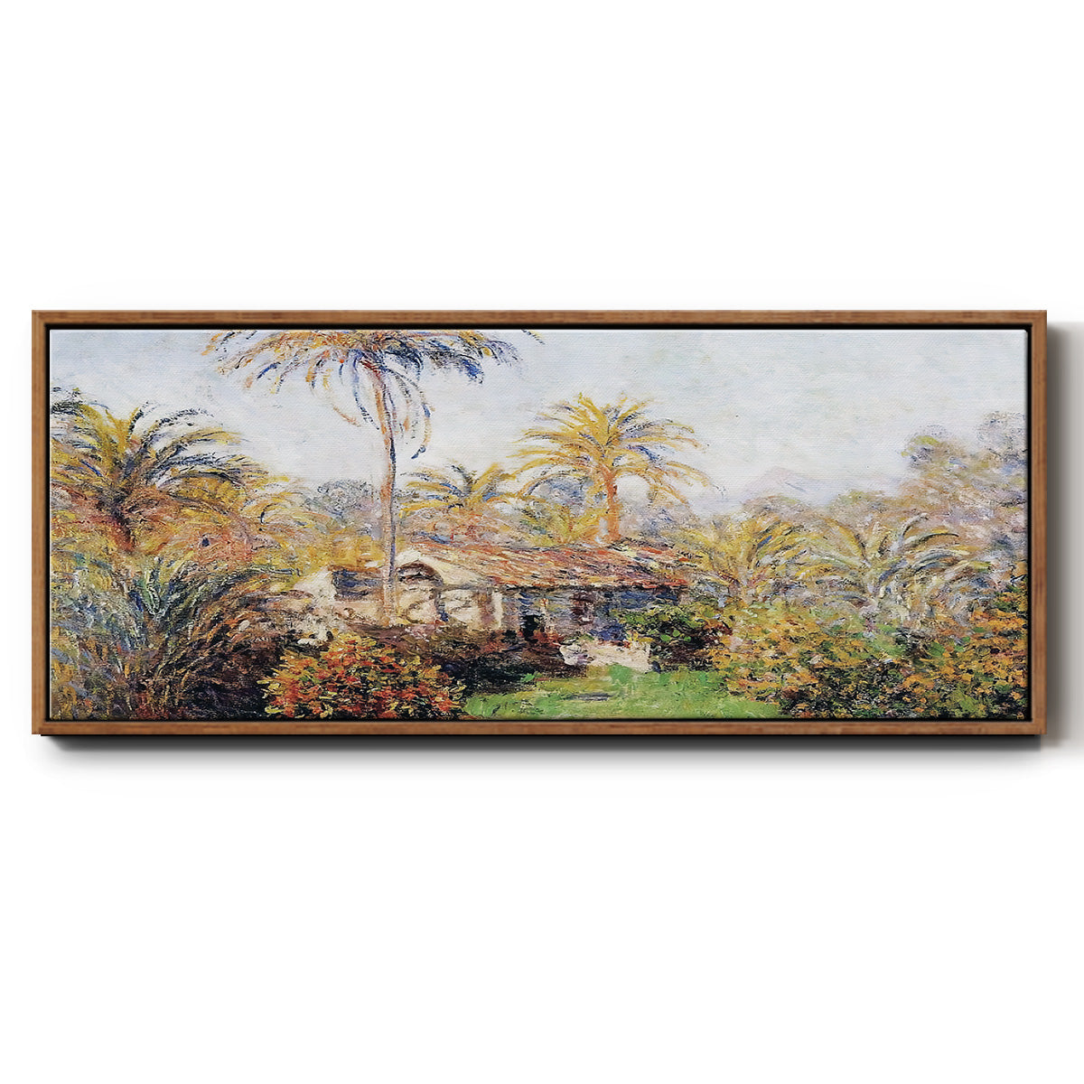 Small Country Farm in Bordighera, 1884 - Floater Framed Canvas Print