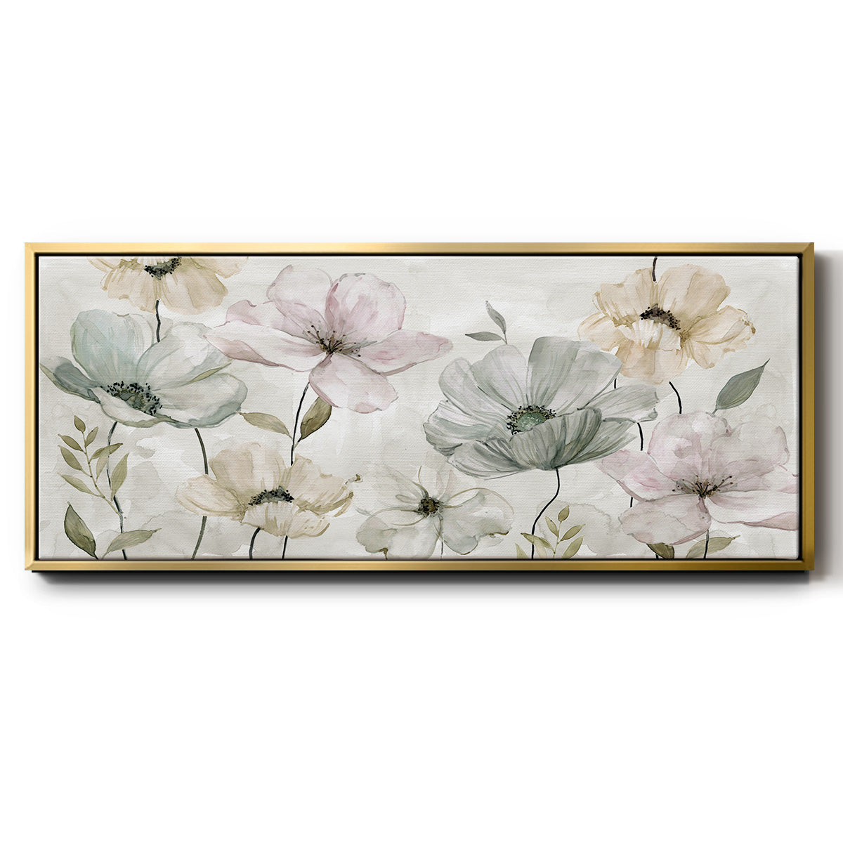 Garden Grays - Floater Framed Canvas Print