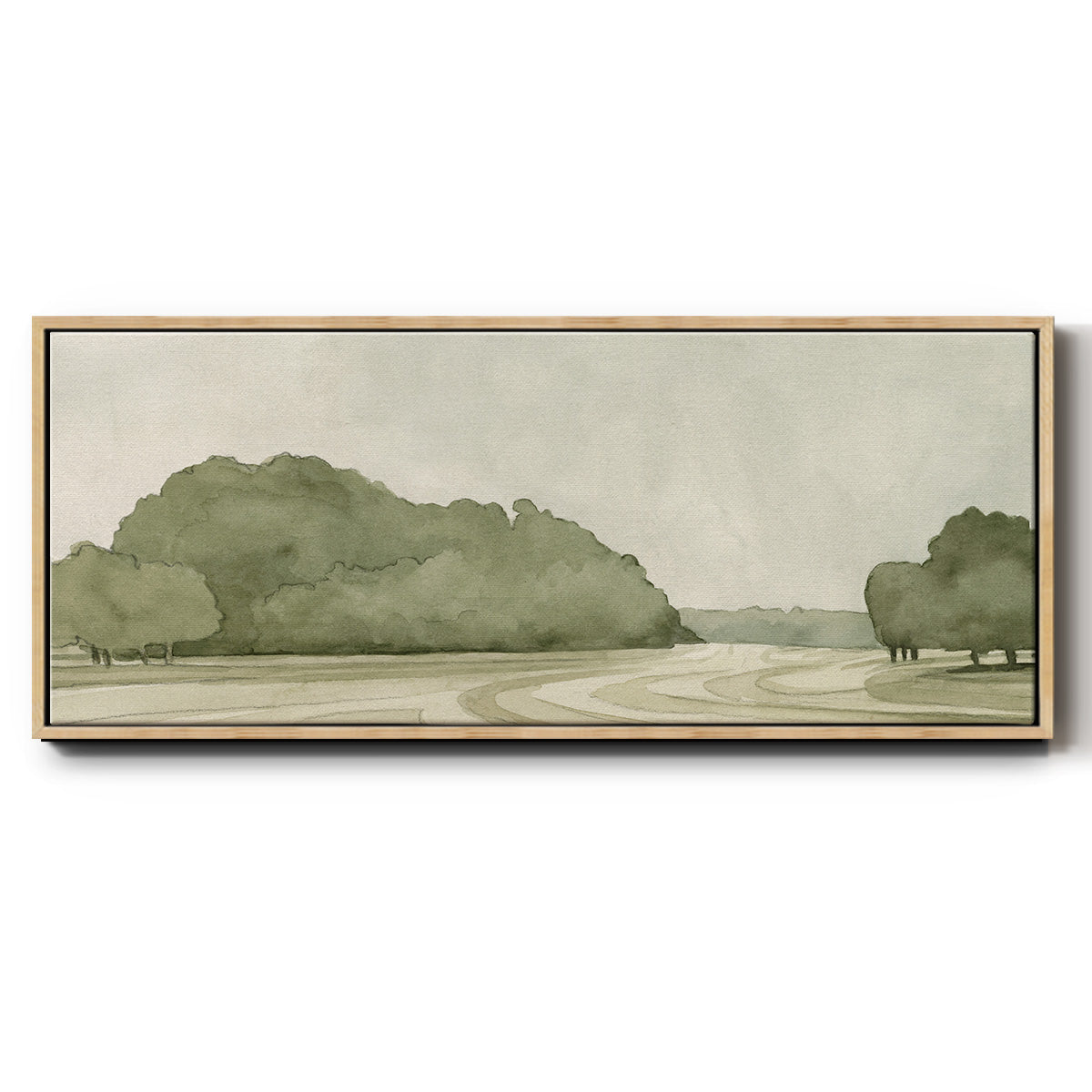 On Course I - Floater Framed Canvas Print