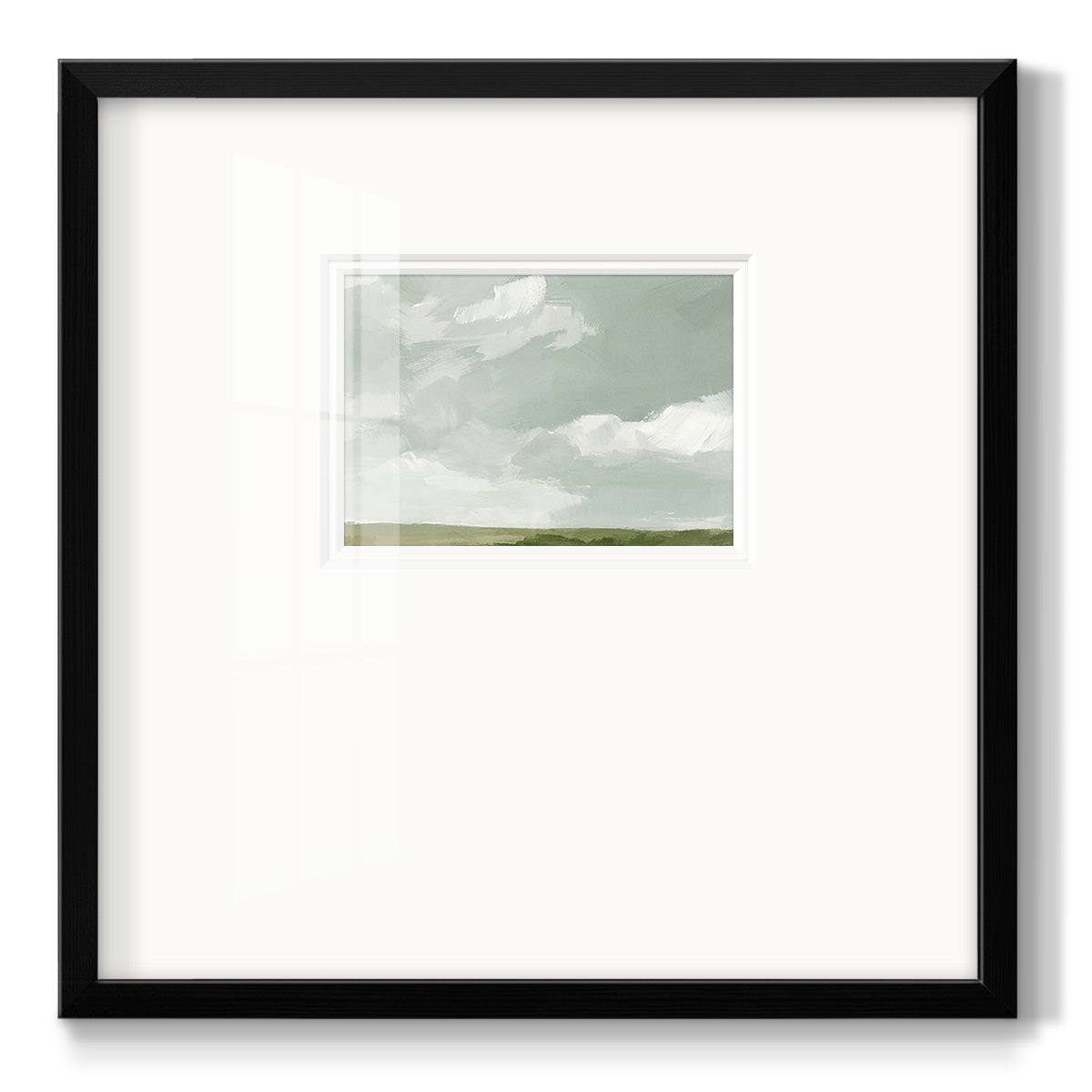 Gray Stone Sky II Premium Framed Print Double Matboard