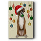 Christmas Boxer and Bauble Ball - Gallery Wrapped Canvas