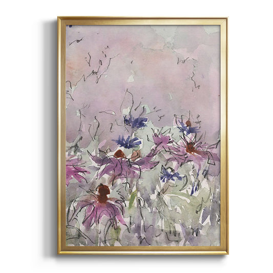 Floral Entertainment I - Modern Framed Canvas Print