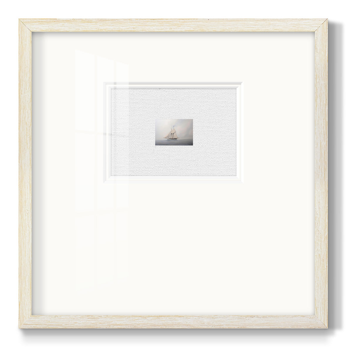 Foggy Sail IV Premium Framed Print Double Matboard