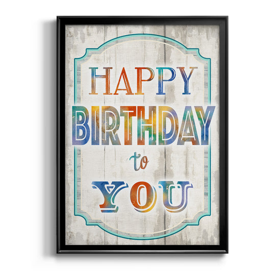 Happy Birthday to You - Modern Framed Canvas Print