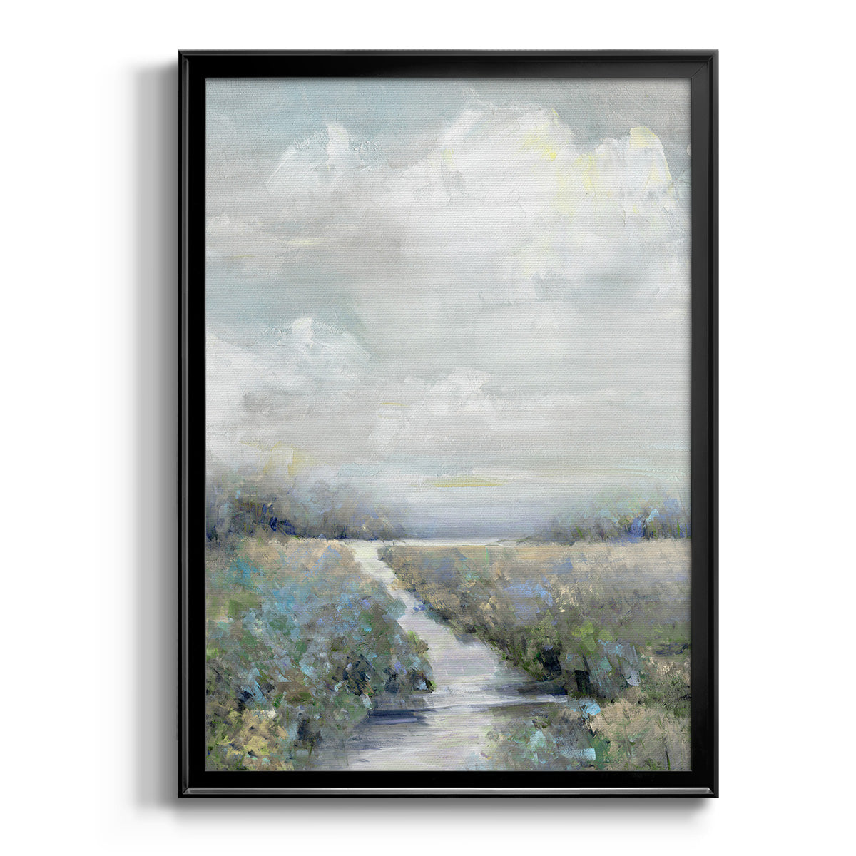 Peninsula Path - Modern Framed Canvas Print