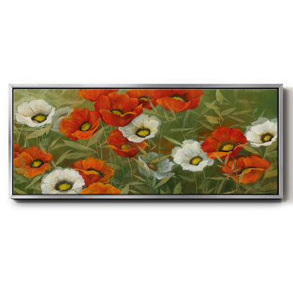 Poppy Symphony - Floater Framed Canvas Print