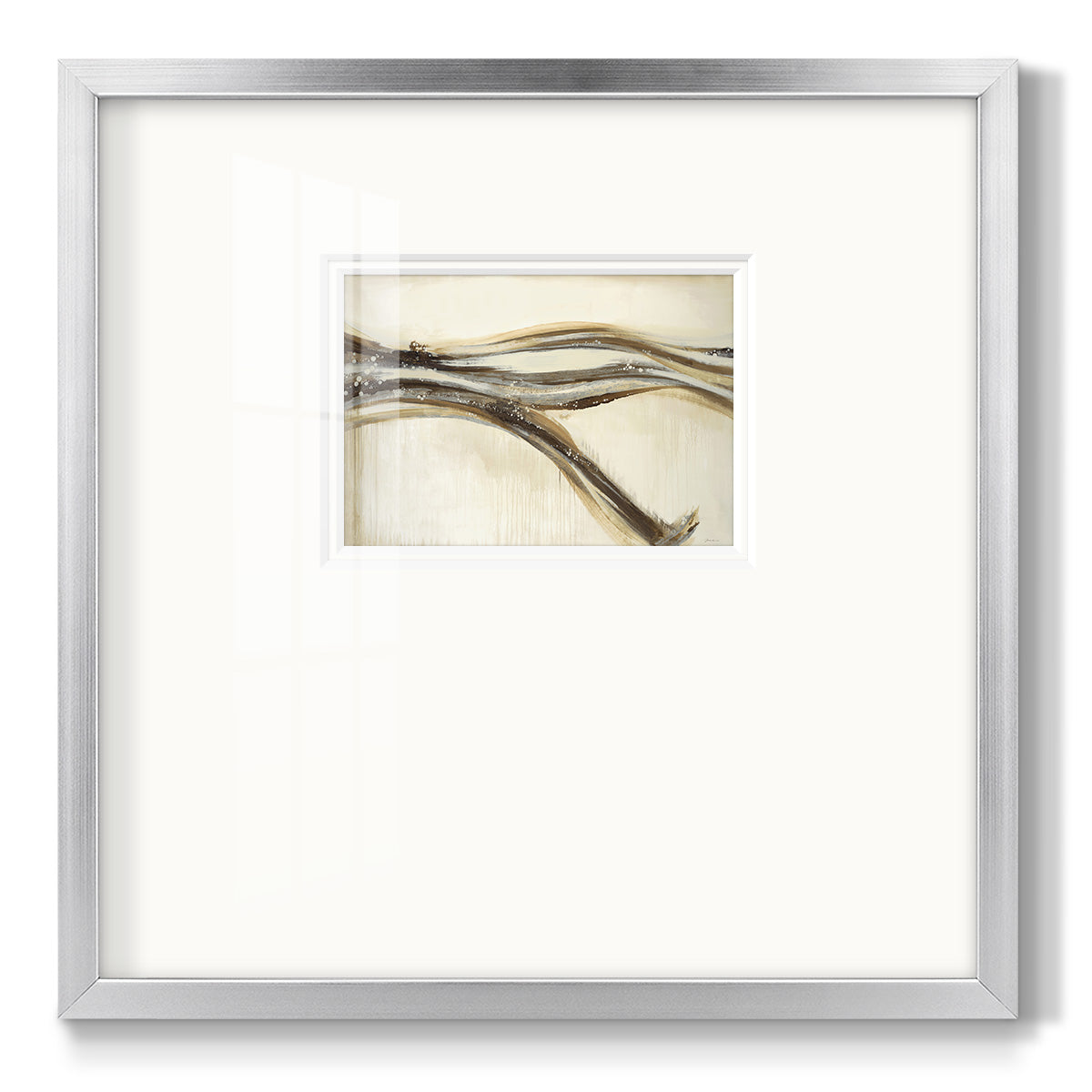 Catching a Metallic Wave Premium Framed Print Double Matboard