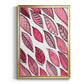 Patterned Leaf Shapes III - Modern Framed Canvas Print