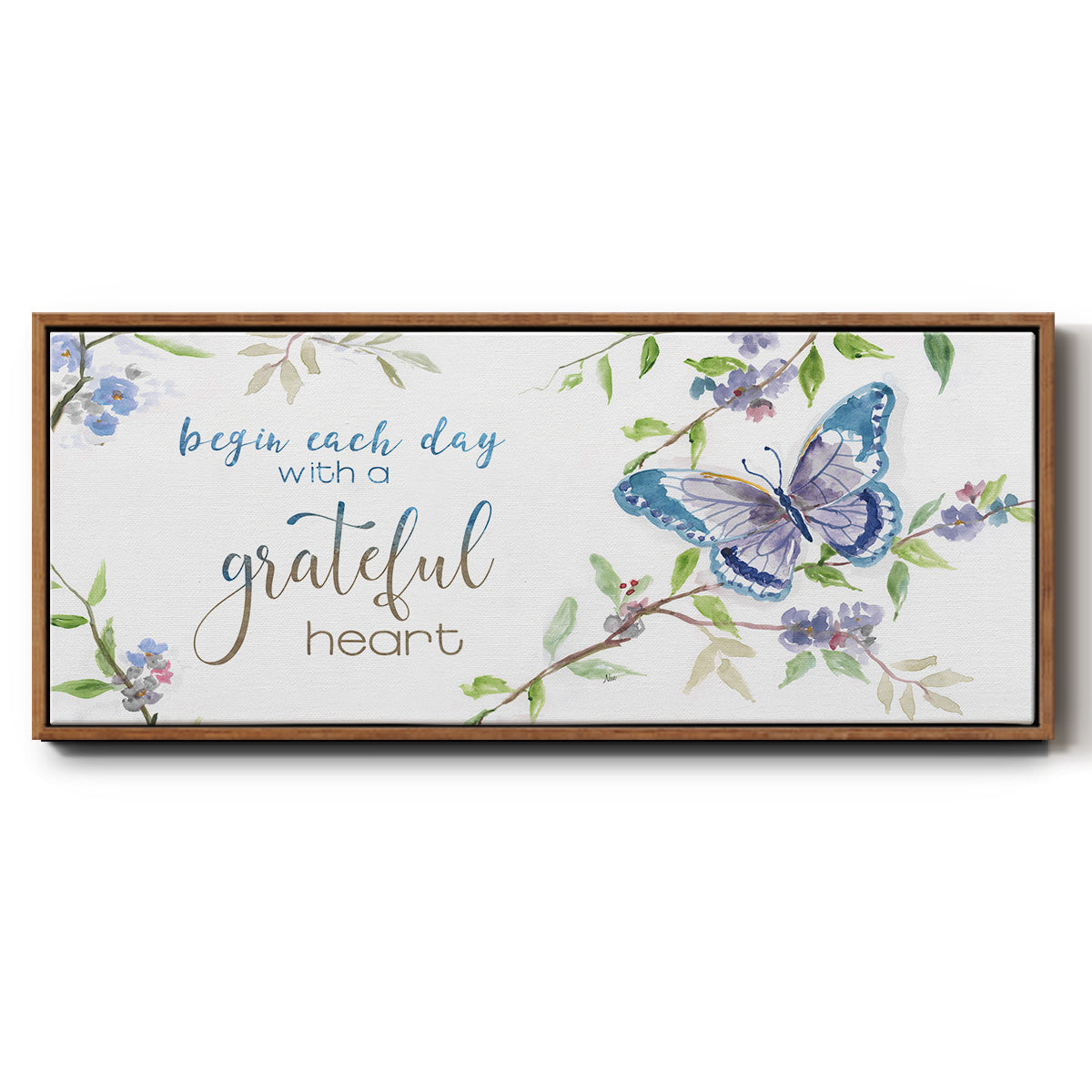 Begin Each Day - Floater Framed Canvas Print