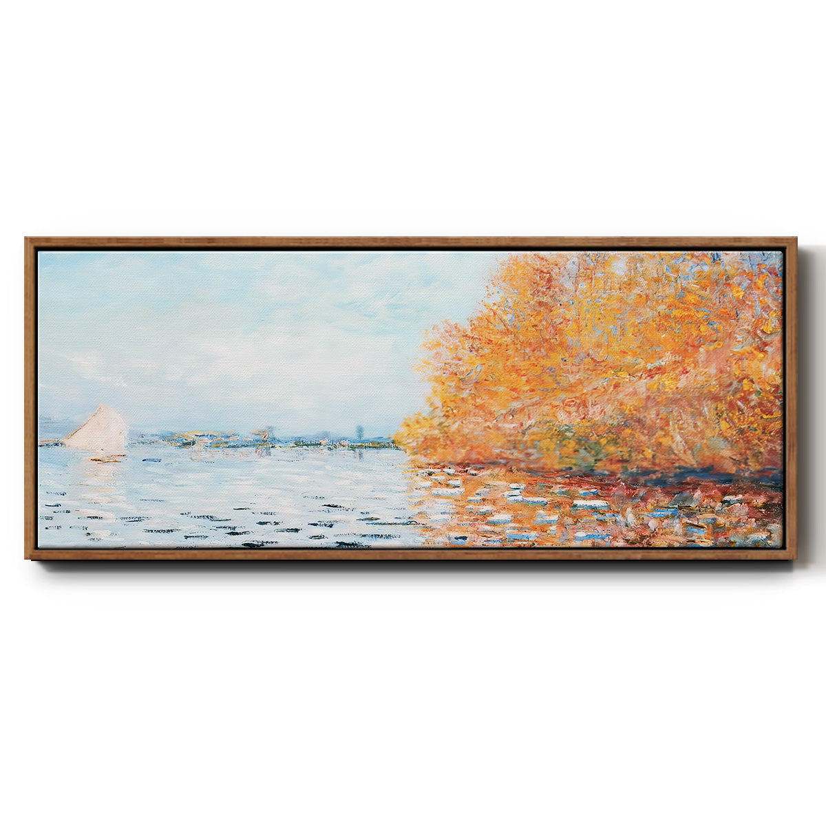 The Seine at Argentuil, 1874 - Floater Framed Canvas Print