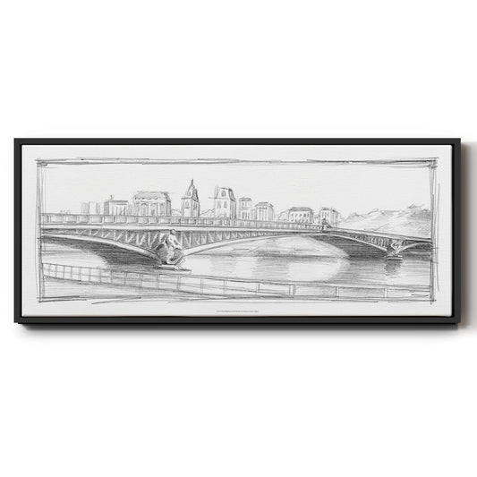 Pont Mirabeau - Floater Framed Canvas Print