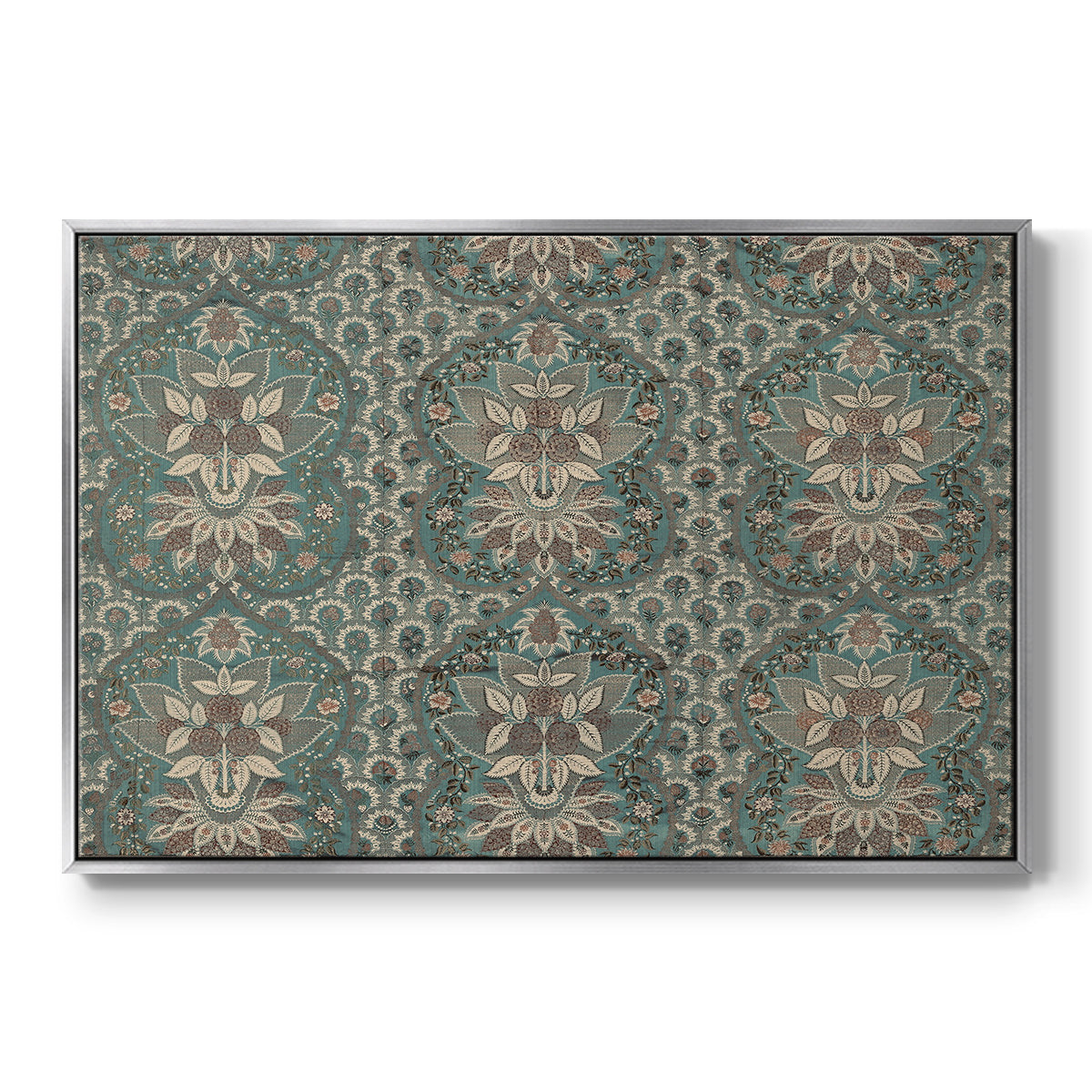 Vintage Abstract Print X - Floater Framed Canvas Print