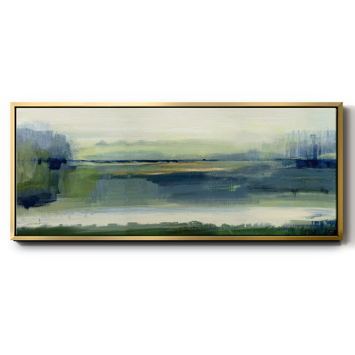 Glistening Meadow - Floater Framed Canvas Print