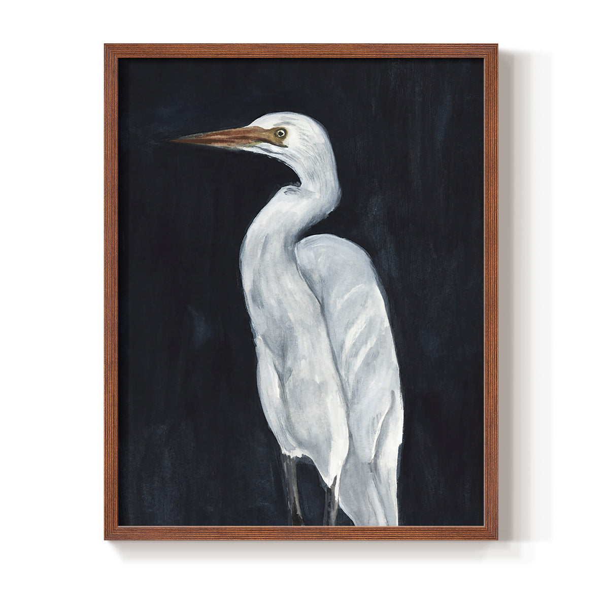 Calm Great Egret I - Restickable Framed Art Print