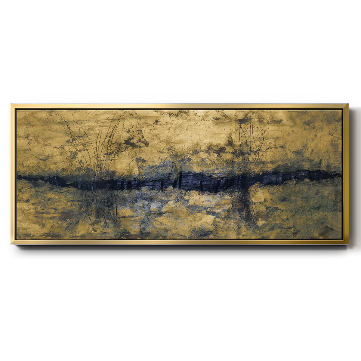 Etched Gold - Floater Framed Canvas Print
