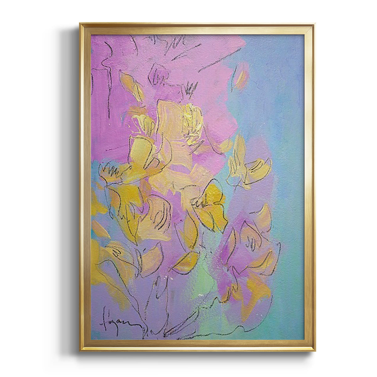 Dancing Heart - Modern Framed Canvas Print