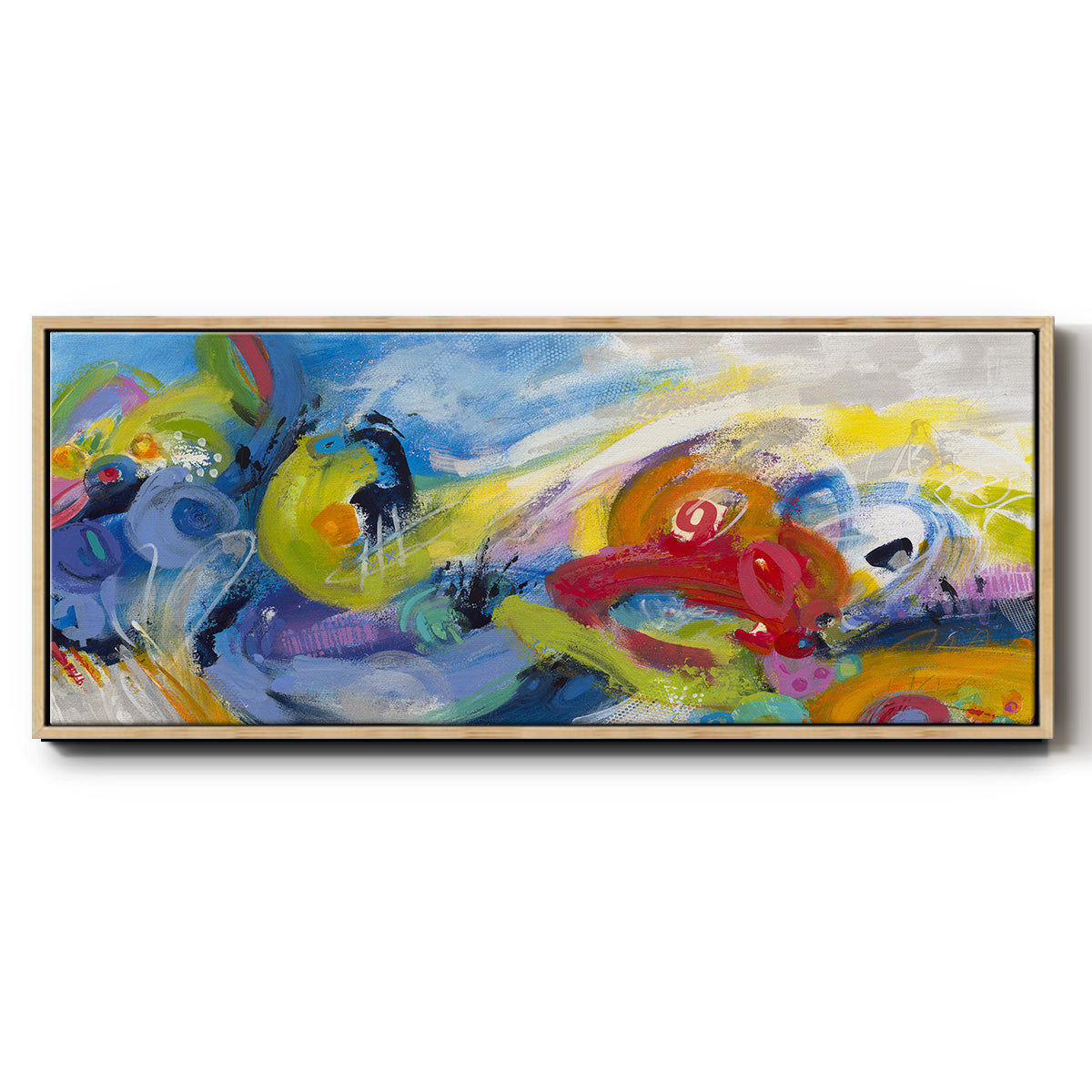 Racing Forms - Floater Framed Canvas Print