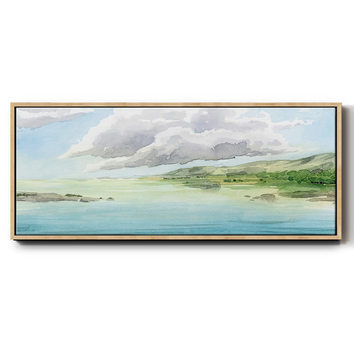 Clear Lagoon I - Floater Framed Canvas Print