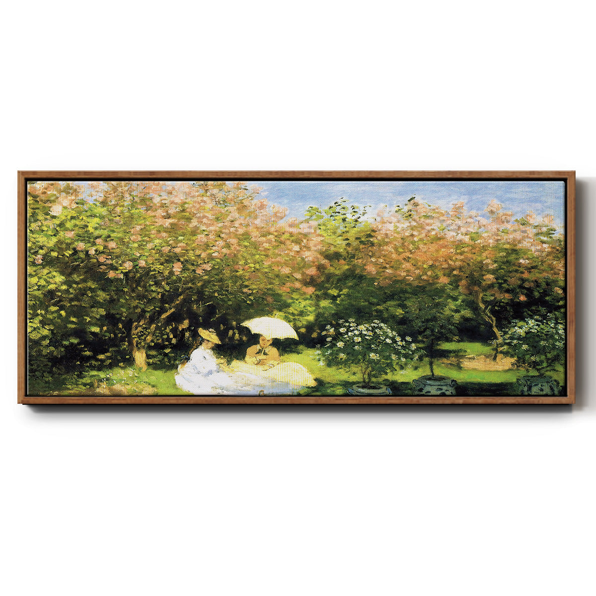 The Garden, 1872 - Floater Framed Canvas Print